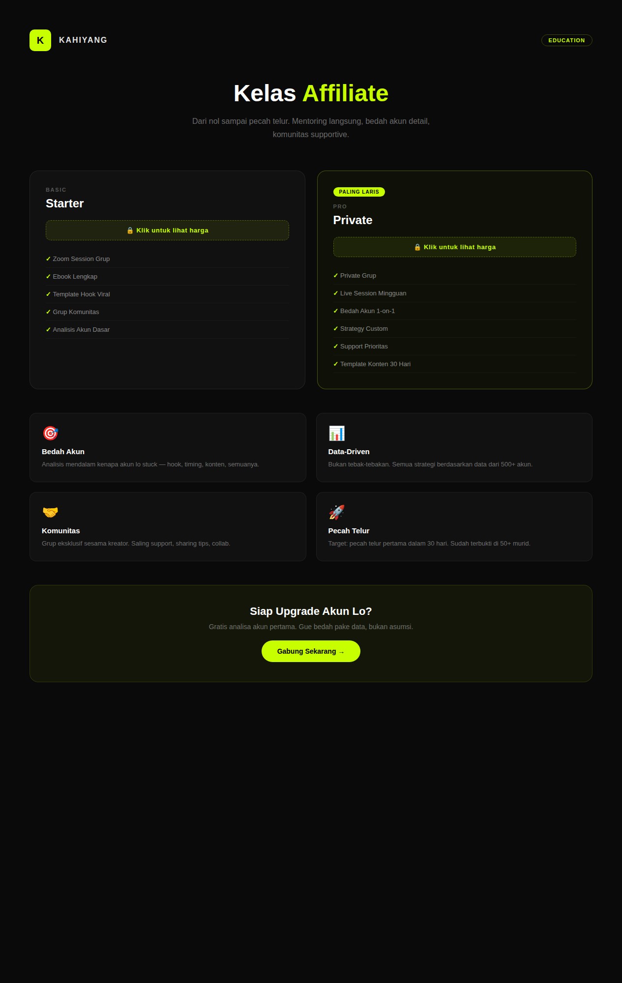 Kelas Affiliate